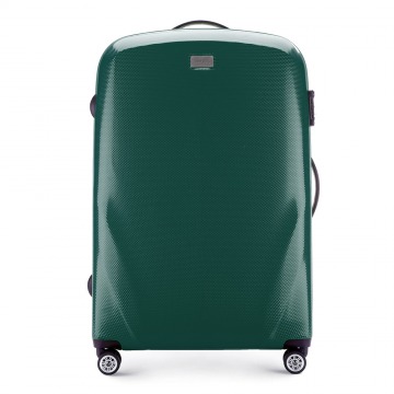 Wittchen - Duża walizka z polikarbonu jednokolorowa zielona