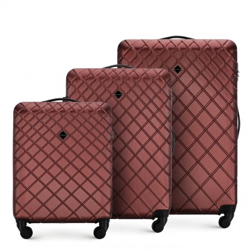 Wittchen - Zestaw walizek z ABS-u z deseniem bordowy