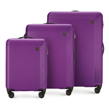 Wittchen - Zestaw walizek z ABS-u delikatnie żłobionych