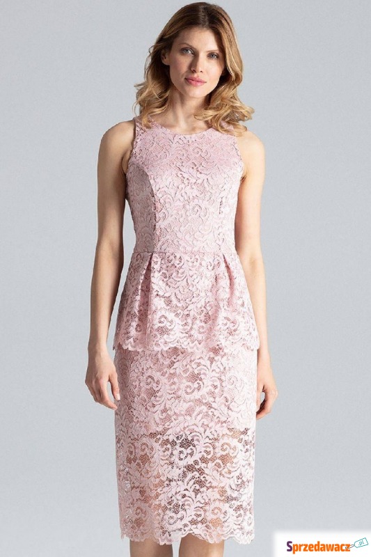 Figl - Elegancka koronkowa ołówkowa sukienka... - Sukienki - Borsk
