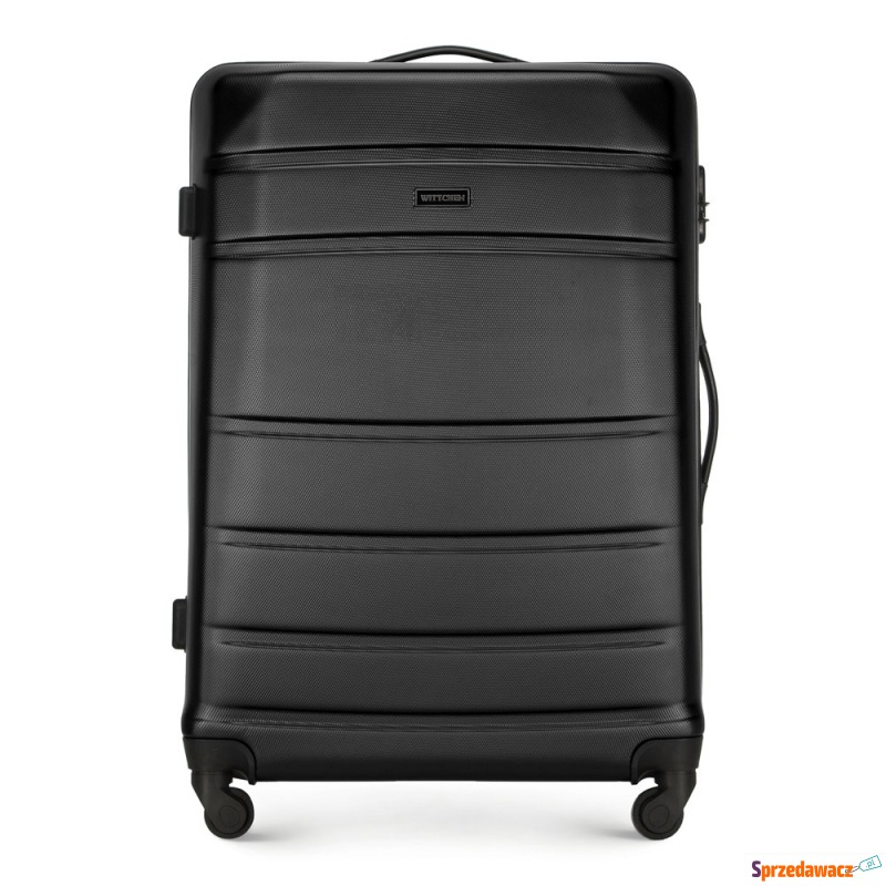 Wittchen - Duża walizka z ABS-u żłobiona czarna - Walizki - Wejherowo