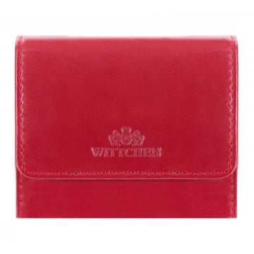 Wittchen - Damski portfel skórzany mały czerwony