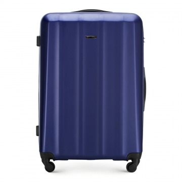 Wittchen - Duża walizka z polikarbonu fakturowana niebieska