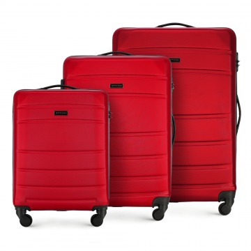 Wittchen - Zestaw walizek z ABS-u żłobionych czerwony