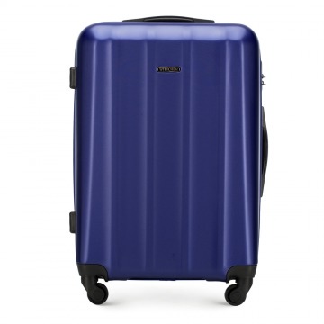 Wittchen - Średnia walizka z polikarbonu fakturowana niebieska