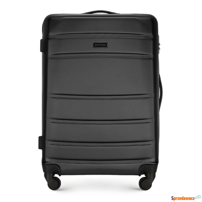 Wittchen - Średnia walizka z ABS-u żłobiona czarna - Walizki - Stalowa Wola