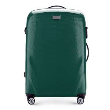 Wittchen - Średnia walizka z polikarbonu jednokolorowa zielona