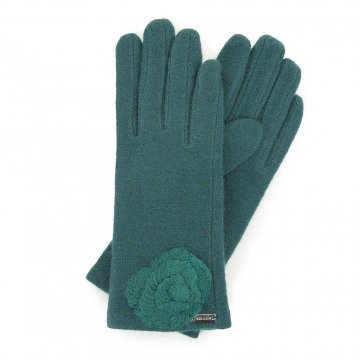 Wittchen - Damskie rękawiczki wełniane z rozetką
