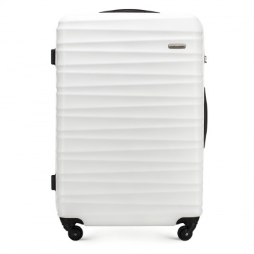 Wittchen - Duża walizka z ABS-u z żebrowaniem biała
