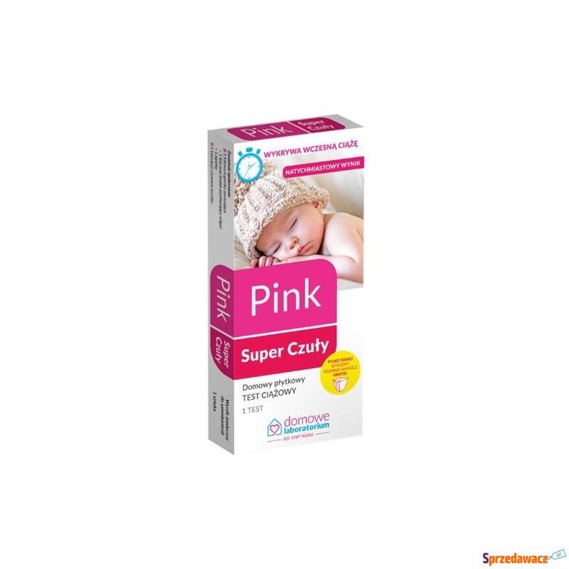 Pink super czuły test ciążowy płytkowy x 1 sztuka - Pozostałe artykuły - Nowy Targ