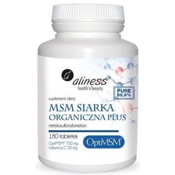 Aliness siarka organiczna optimsm msm x 180 tabletek