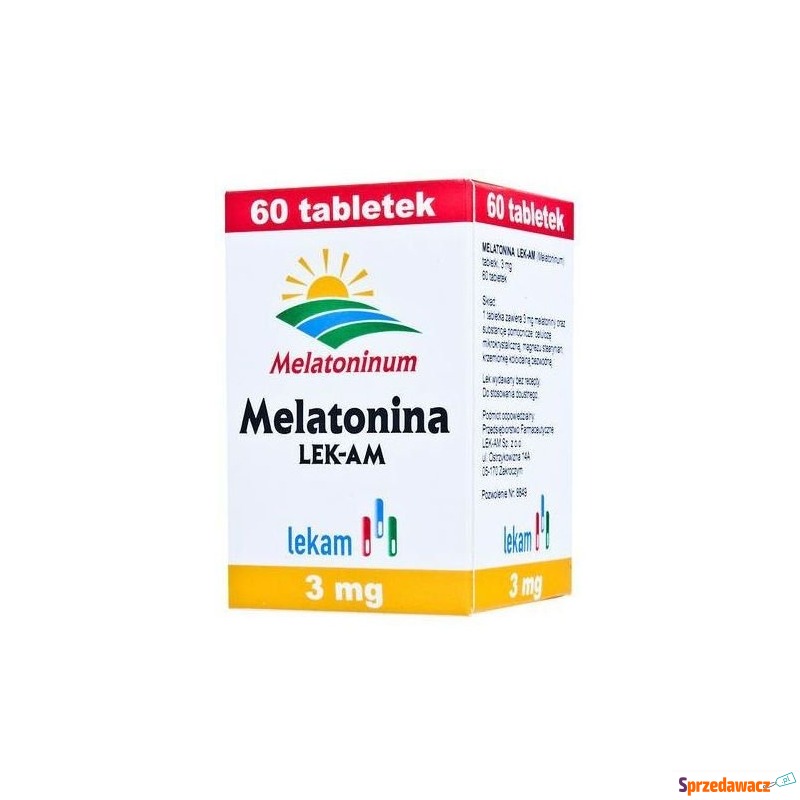 Melatonina 3mg x 60 tabletek - Witaminy i suplementy - Zabrze
