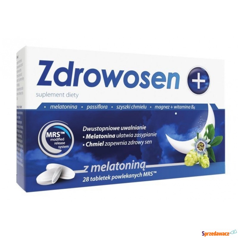 Zdrowosen+ z melatoniną x 28 tabletek - Witaminy i suplementy - Świdnik