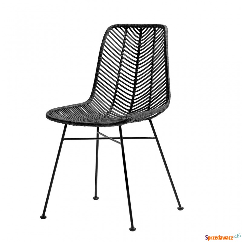 Krzesło rattanowe Mimi czarne - Krzesła kuchenne - Ostrołęka