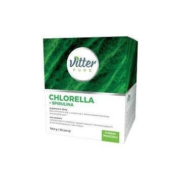 Vitter pure chlorella + spirulina 75g/30 porcji