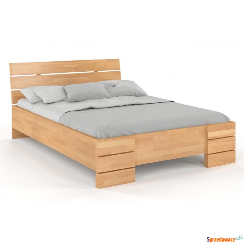 łóżko drewniane bukowe visby sandemo high - Łóżka - Grabówka