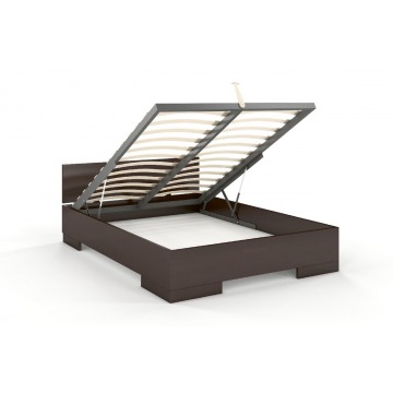 łóżko drewniane bukowe ze skrzynią na pościel skandica spectrum maxi & st