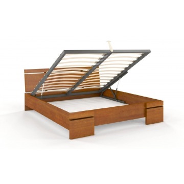 łóżko drewniane sosnowe ze skrzynią na pościel skandica sparta maxi & st