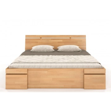 łóżko drewniane bukowe z szufladami skandica sparta maxi & dr
