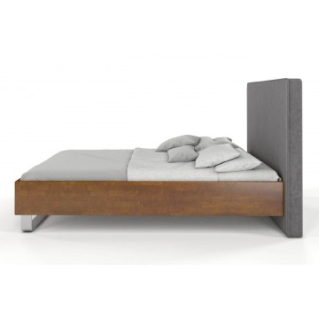 łóżko drewniane bukowe visby kielex z tapicerowanym zagłówkiem 