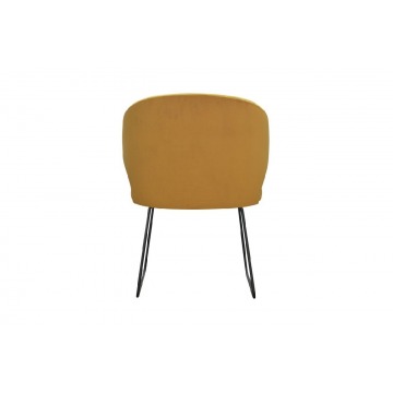 nowoczesne krzesło tapicerowane eddy u na metalowych nogach
