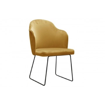 nowoczesne krzesło tapicerowane samson u na metalowych nogach
