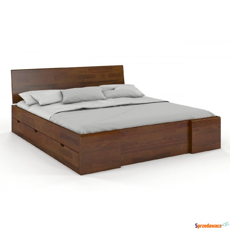 łóżko drewniane sosnowe visby hessler high dr... - Łóżka - Legnica