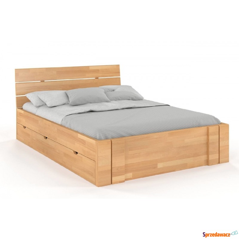łóżko drewniane bukowe visby arhus high drawers... - Łóżka - Czeladź