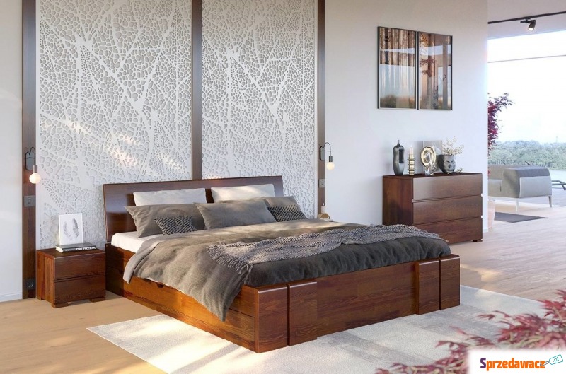 łóżko drewniane sosnowe z szufladami skandica... - Łóżka - Tczew