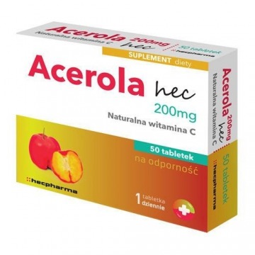 Acerola naturalna witamina c 200mg x 50 tabletek