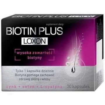 Biotin plus loxon x 30 kapsułek