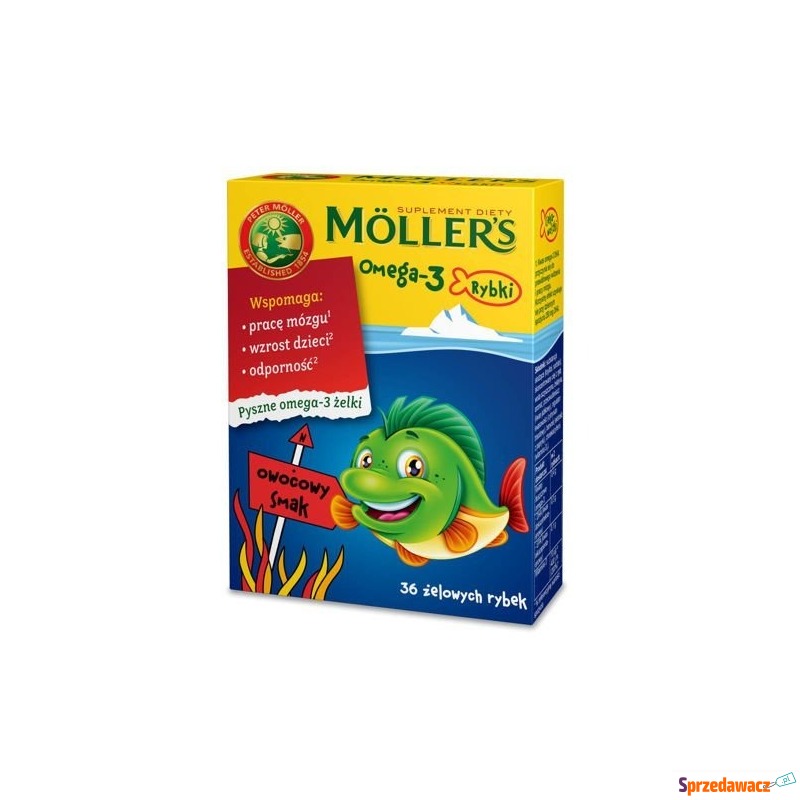 Moller's omega-3 rybki żelki owocowe x 36... - Witaminy i suplementy - Elbląg