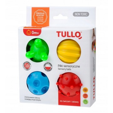 Piłki sensoryczne piłeczki dla dzieci 4 szt