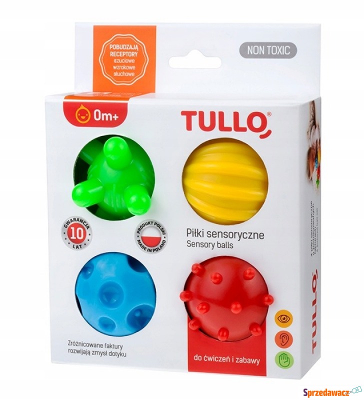 Piłki sensoryczne piłeczki dla dzieci 4 szt - Interaktywne, kreatywne... - Nowy Targ