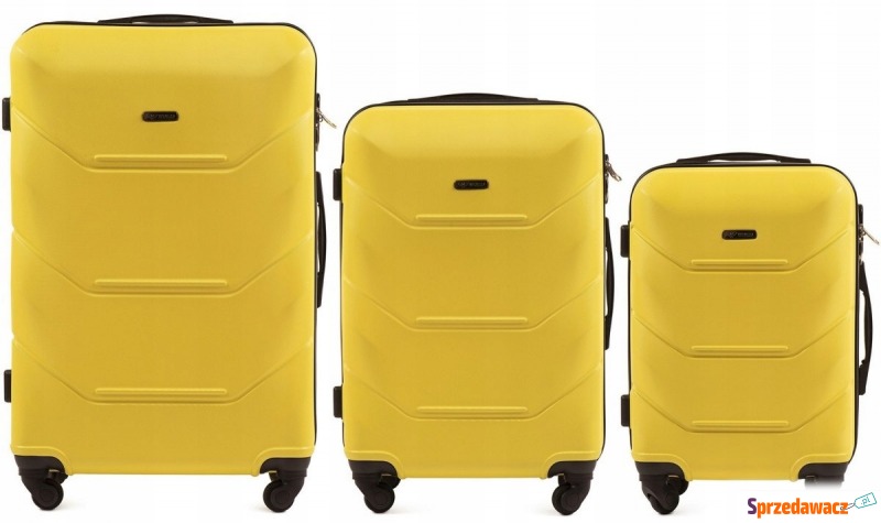Komplet walizek walizki podróżnych bagaż twarde... - Walizki - Grodzisk Wielkopolski