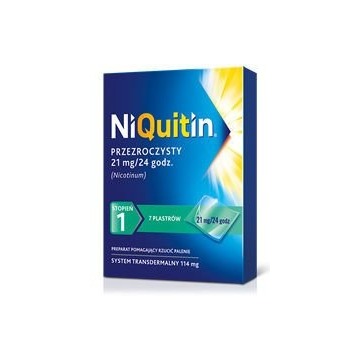 Niquitin 1 - plastry 21mg/24h x 7 sztuk