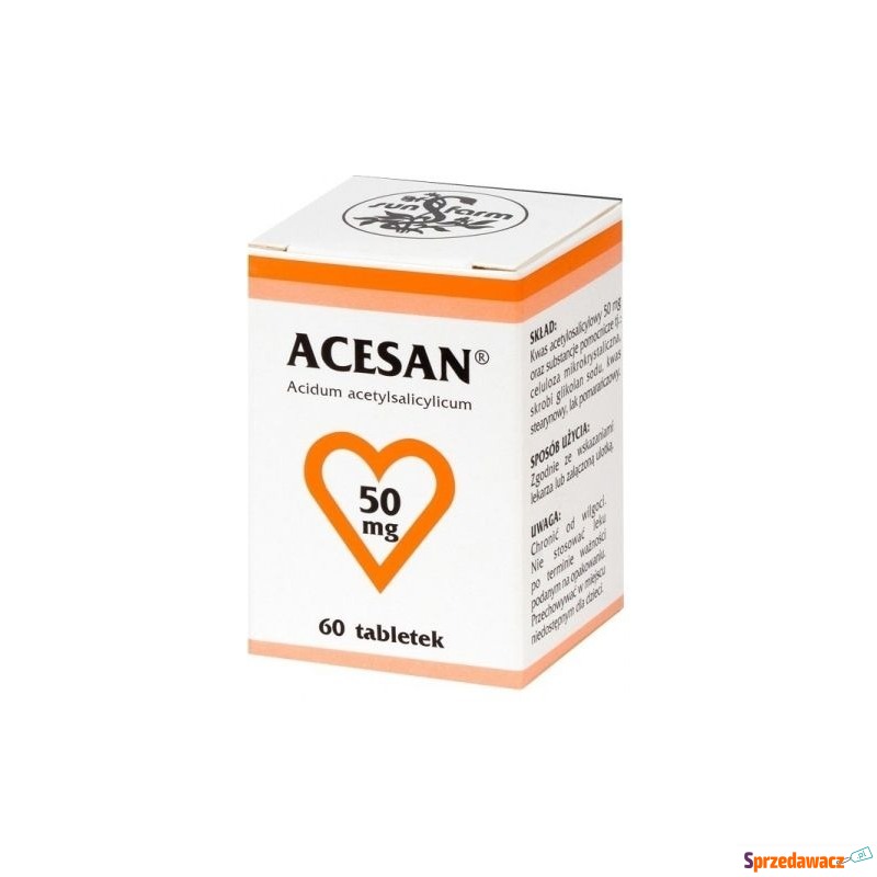 Acesan 50mg x 63 tabletki - Witaminy i suplementy - Ciechanów