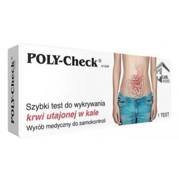 Test poly-check na krew utajoną w kale x 1 sztuka