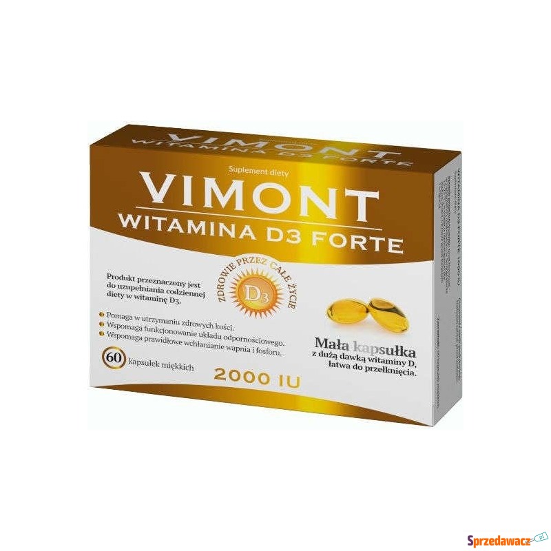 Vimont witamina d3 forte 2000j.m x 60 kapsułek - Witaminy i suplementy - Tarnobrzeg