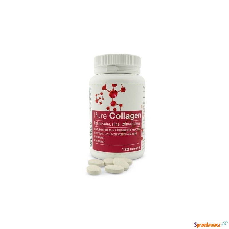 Pure collagen 650 mg x 120 tabletek - Witaminy i suplementy - Czeladź