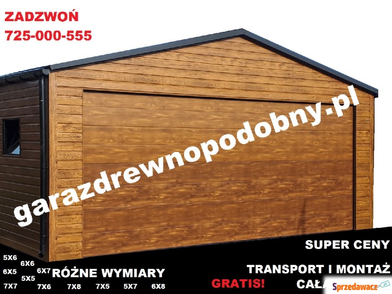 Garaż blaszany drewnopodobny z  bramą segmentową - Sprzedam garaż, parking - Szczecin