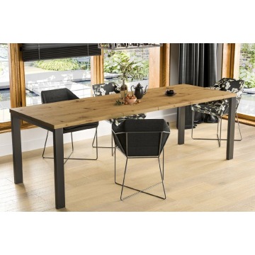 nowoczesny rozkładany stół garant 80-170 x 80 cm (dąb artisan)