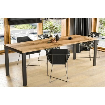 nowoczesny rozkładany stół garant 130-220 x 80 cm (dąb wotan)