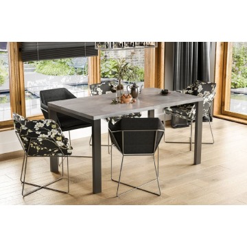 nowoczesny rozkładany stół garant 130-220 x 80 cm (beton)