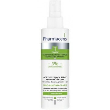 Pharmaceris t sebo-almond-claris  oczyszczający spray antybakteryjny do twarzy, dekoltu, pleców i rą