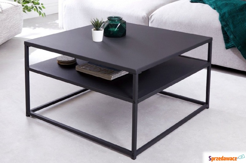 czarny metalowy stolik kawowy dura steel / 70x70... - Stoły, stoliki, ławy - Białogard