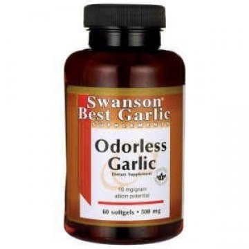 Swanson garlic odorless (bezzapachowy czosnek) 500mg x 60 kapsułek