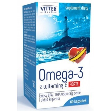 Omega-3 1000mg forte + witamina e x 60 kapsułek