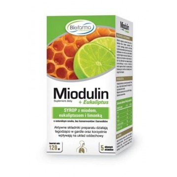 Miodulin syrop z miodem, eukaliptusem i limonką 120ml