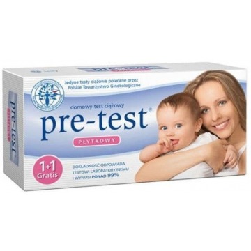 Pre-test test ciążowy płytkowy 1+1 gratis